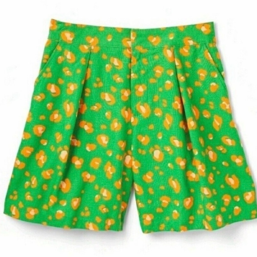 Tabitha Brown x Target Green and Orange Cheetah Print High-Waisted Shorts